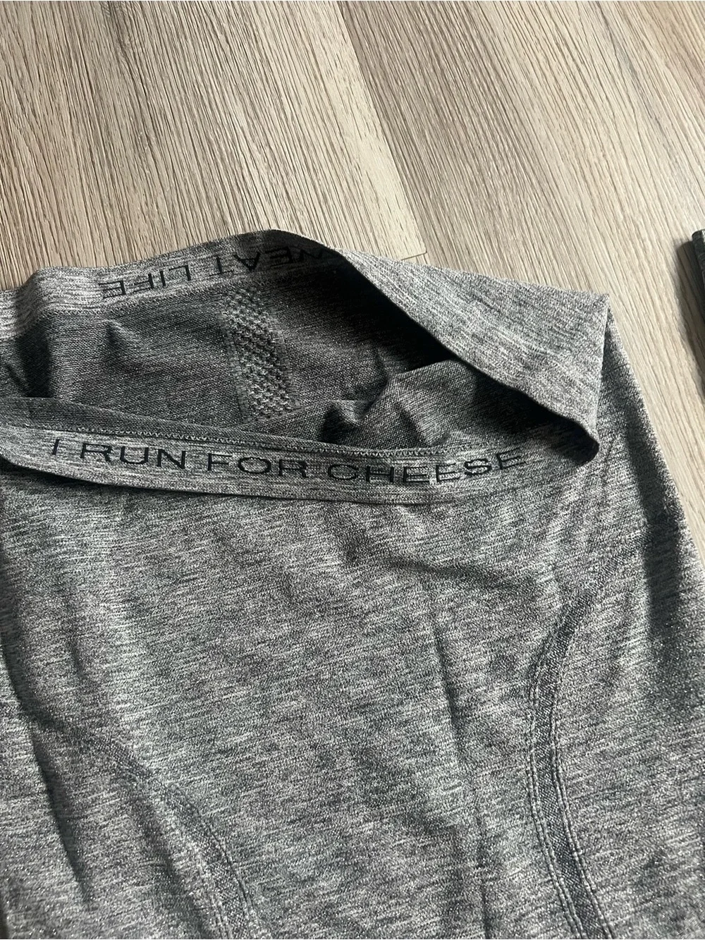 lululemon athletica Heather Grey Long-Sleeve Seamless Performance Top